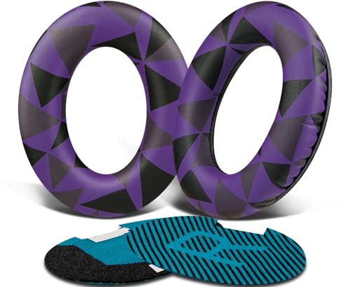 Image of SoloWIT Protein Leather Earpads Cushions for Bose Headphones, Replacement Ear Pads for Bose QuietComfort 15 QC15 QC25 QC2 QC35 /Ae2 Ae2i Ae2w /SoundTrue & SoundLink Around-Ear Series - Purple Black
