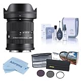 18-50mm f/2.8 DC DN Contemporary Lens for Sony E, Bundle with 55mm Essential Filter Kit, Cleaning Kit and Cleaning Cloth