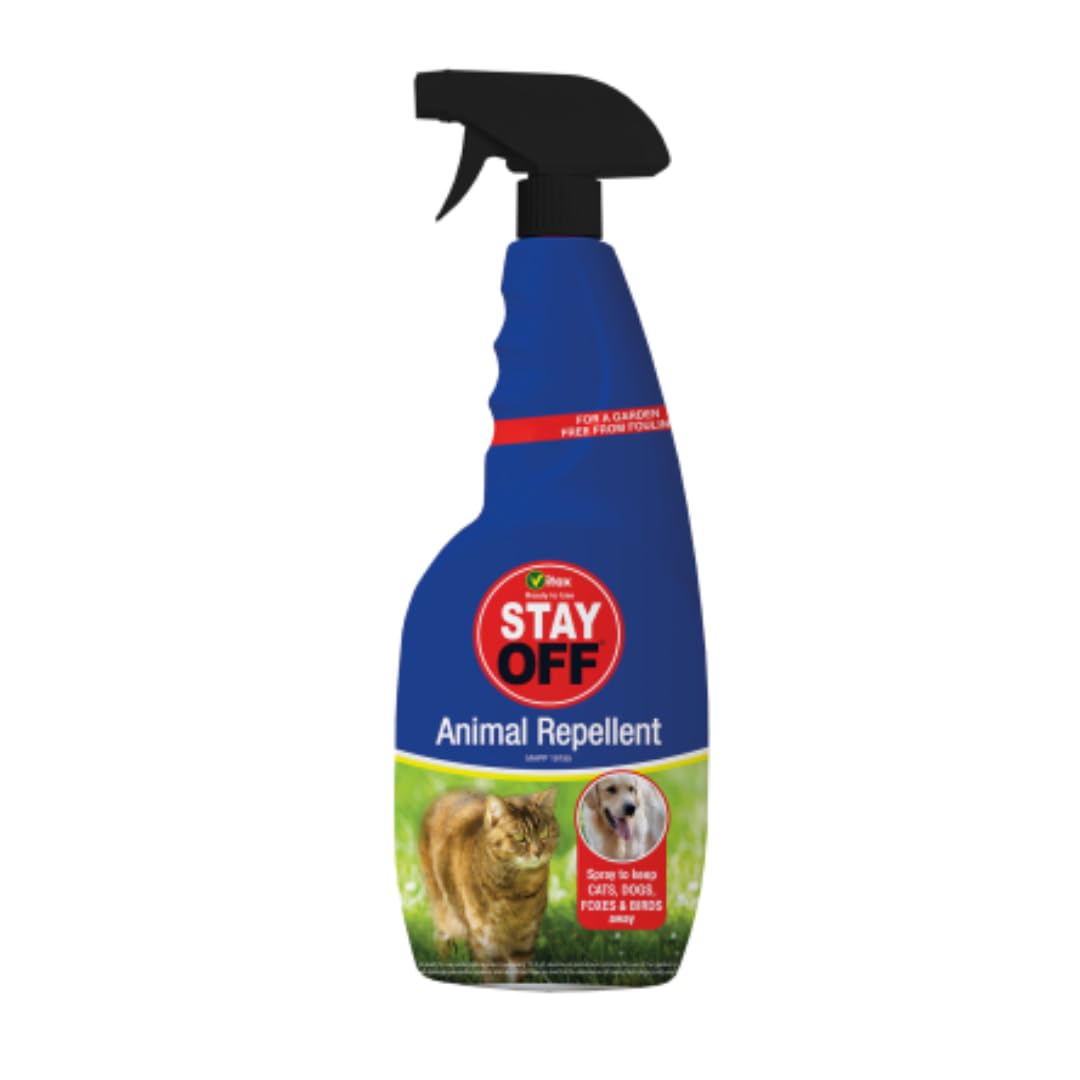 Vitax Stay Off Ready-to-Use (RTU) Animal Repellent Spray - 750ml, Effective Against Cats, Dogs, Rabbits, and Birds