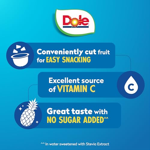 Image of Dole Pineapple Tidbits, 4 oz Fruit Bowls, 4 Pack