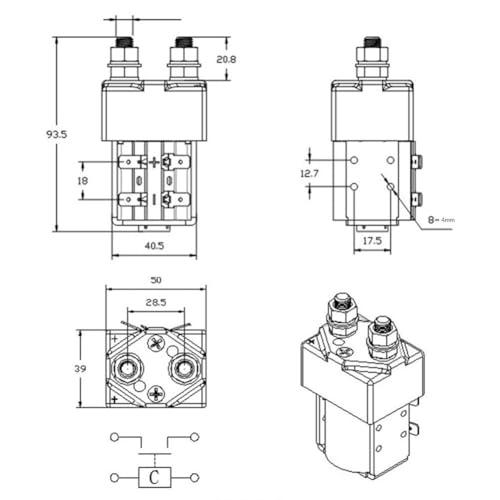 Protection CC continu 12V-72V TSW-80-72V pour circuit - 5