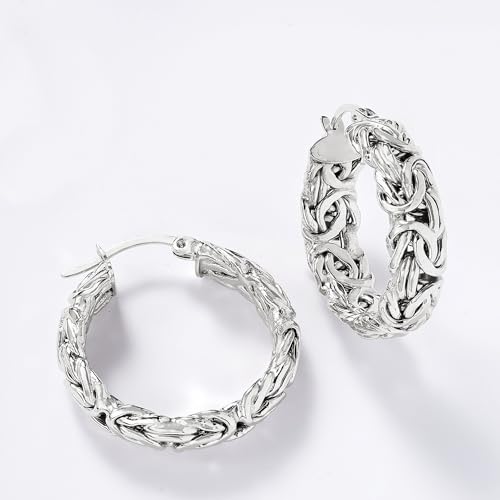 Ross-Simons Sterling Silver Byzantine Hoop Earrings3