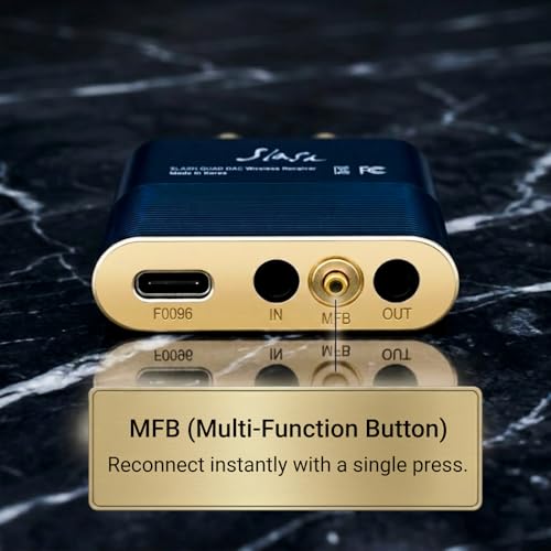Image of SLASH 6 LDAC Hi-Res Bluetooth USB DAC | Optical In /Out, Analog In, aptX Adaptive, HD & AAC. RCA Stereo for Home Stereo Amp