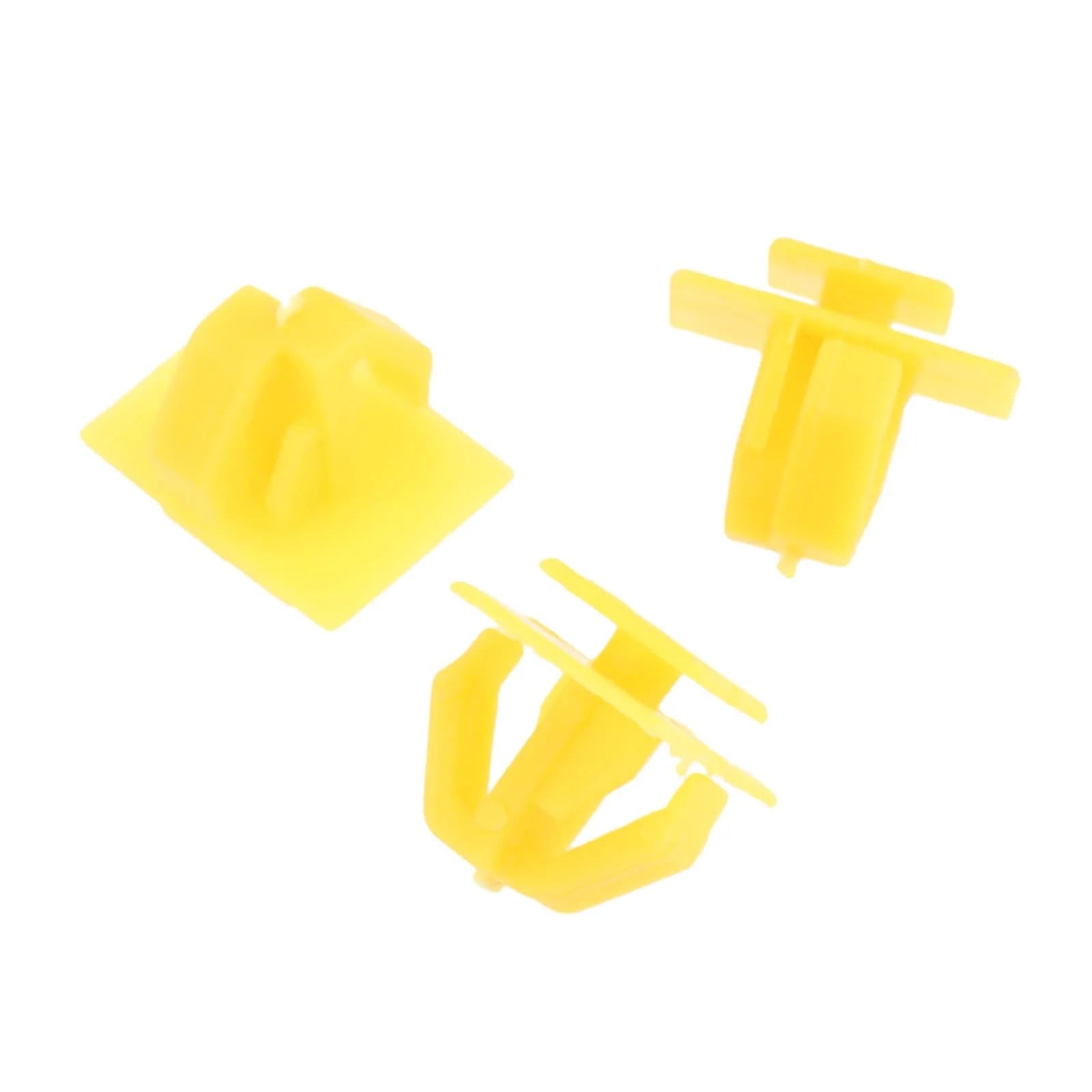 YTQMoreBNZ 50pcs Fasteners Yellow Nylon Retainer Rocker Moulding Clip Stem Length 10mm Replaces 87758-35000 Car Tool Parts