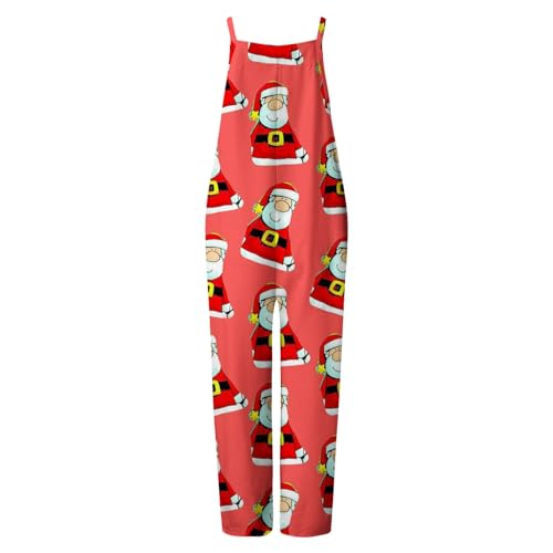 Mono de Navidad para mujer con estampado de muñeco de nieve y tirantes ajustables 4
