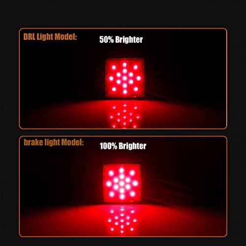 Adiil AD-RB-275BLACK 2''Size 15-Led Brake Light Trailer Hitch Cover Fit Towing & Hauling，Smoked Lens Tow Hitch Driving & Brake Lamp thumb #5