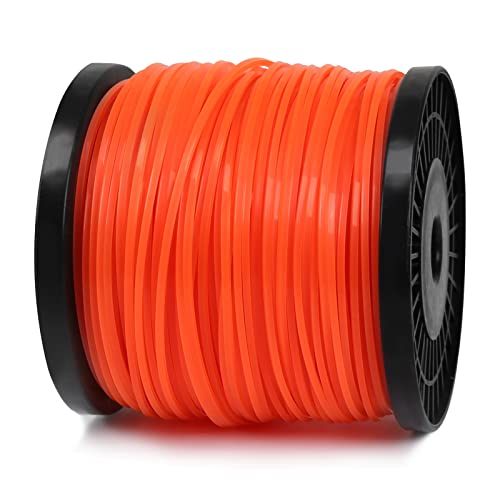 Image of Viabrico .095 inch Weed Eater String, Square Orange Heavy Duty String Trimmer Line, Weed Wacker String Universal Commercial Grade, Premium Nylon Weedeater Line 0.095 inch x 1.7LB, 330Foot