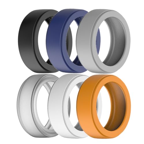 LevyPan Silicone Ring Protector Compatible with Oura Ring Gen 3 and All Smart Ring, Elastic Smart Ring Cover for Men and Women (6PCS, S(6/7/8))