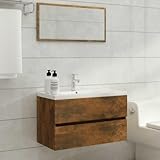 Grand miroir mural pour la routine : le miroir fourni mesure 80 x 37 cm et vous donne une vue d'ensemble parfaite lorsque vous vous brossez les dents ou vous maquillez. La finition élégante complète l'ensemble de salle de bain moderne avec style.