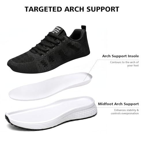 Image of Padgene Womens Sneakers Lightweight Tennis Walking Shoes Sports Running Shoes for Woman Mesh Breathable Gym Fashion Sneakers Athletic Comfortable Casual