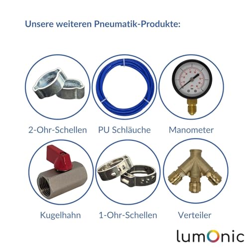 Air comprimé stable avec le connecteur en L Lumonic tuyau PU - 8