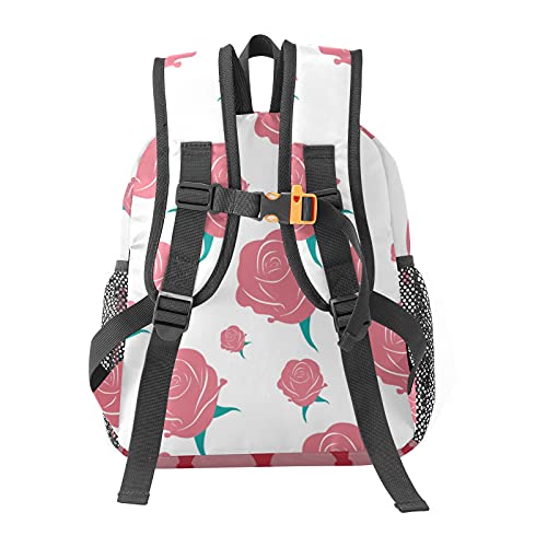 Grandkli Elegant Floral Rose Flower Personalized Kids Toddler Backpack for Boys Girls ,Custom Mini School Backpack Bags Kindergarten, 10 Inch(L) x 4 Inch(W) x 12 Inch(H)3