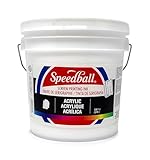 Speedball 004660 Acrylic Screen Printing Ink, 128 FL OZ, White