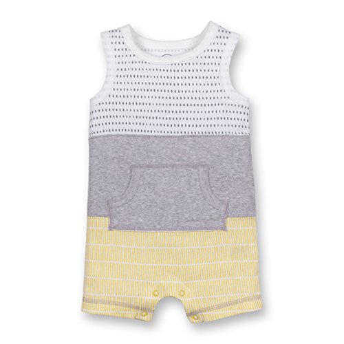 Lamaze Organic Baby baby boys Organic Sleeveless Romper Overalls, Yellow, Newborn US