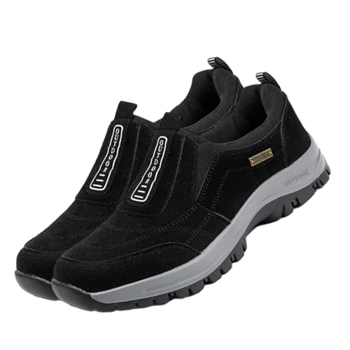Nisza Dallader Orthopedic Walking Shoes Hiking Shoes Mens, Comfortable Waterproof Dallader Shoe, Slip-On Outdoor Sneakers,Black,10.10.5