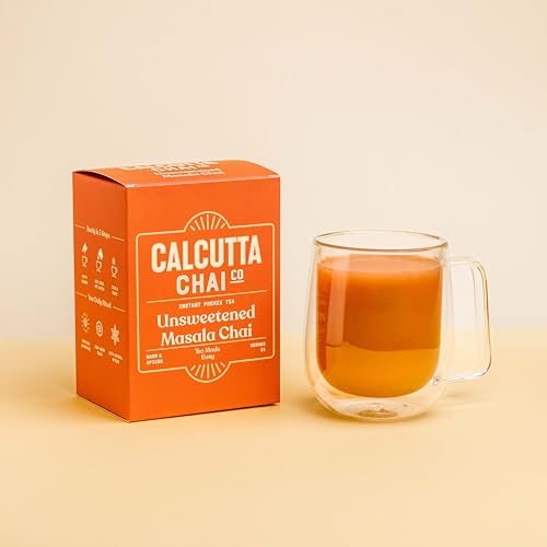 Image of Calcutta Chai Co Unsweetened Masala Chai | Instant Tea Premix | 15 Sachets | 210 Gram | Zero Added Sugar | Made With Assam Tea | Added Natural Spices