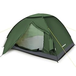JAICOM Tienda de Campaña para 2 Persona, Tiendas i...: Ultraligero y portátil: La tienda de campaña 2 personas mide 220 x 150 x 120 cm y tiene capacidad para 2 adultos. El interior es más espacioso que el de las tiendas tradicionales y puede acoger de nuevo a su perro o gato. El paquete de la tienda de c...