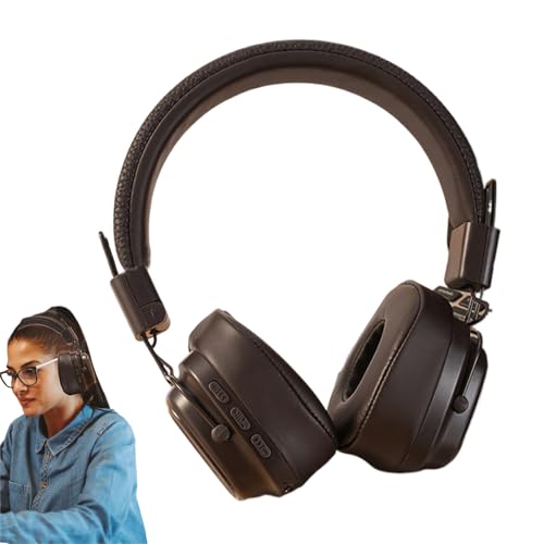 Auriculares inalámbricos de diadema con diseño vintage y graves pesados