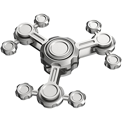 Image of Fidget Spinner Toy for Kids Adults Metal Figette, Hand Finger Spinners Stocking Stuffers Gifts for Teen Boys, Cool Gadgets Quiet Office Roller Desk Toy Anxiety Stress Relief Tools Calm ADHD Autism