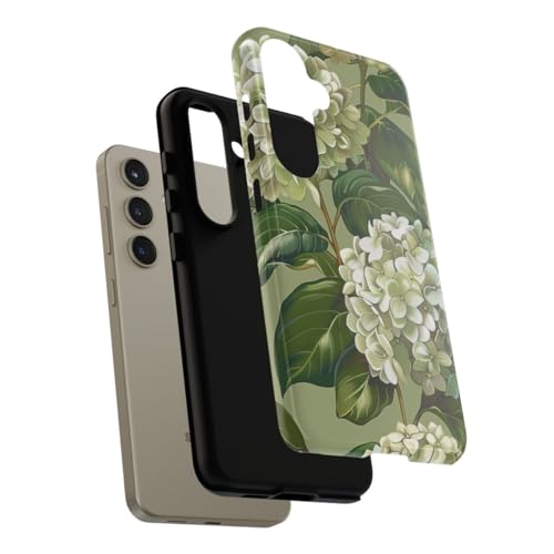 Coque Samsung S24 fleur blanche protection rigide transparente
