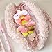 Vobomo Cute Bow Lamb Large Capacity Pencil Case Plush Pen Holder Sweety Pencil Pouch Box Cute Aesthetic Pen Case (Strawberry pink)