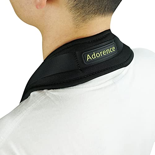 adorence saxophone neck strap with cushioned padding amp swivel metal hook - comfortable sax strap for tenor alto - black metal weight spreader