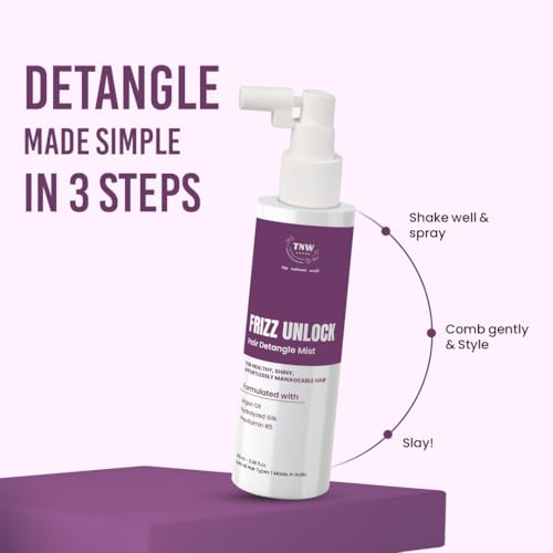 Image of TNW - The Natural Wash Frizz Unlock Detangle Spray | Instant Detangling & Frizz Control | Enriched with Argan Oil, Hydrolyzed Silk & Provitamin B5 | Sulfate-Free | Suitable for All Hair Types | 100ml