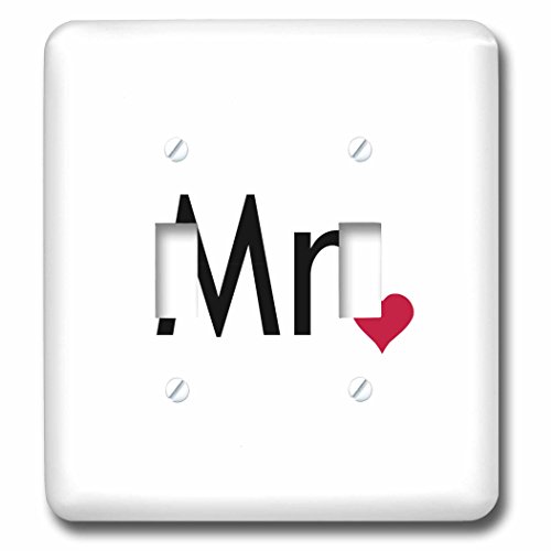 Interrupteur double Mr cœur romantique pour votre chambre de couple