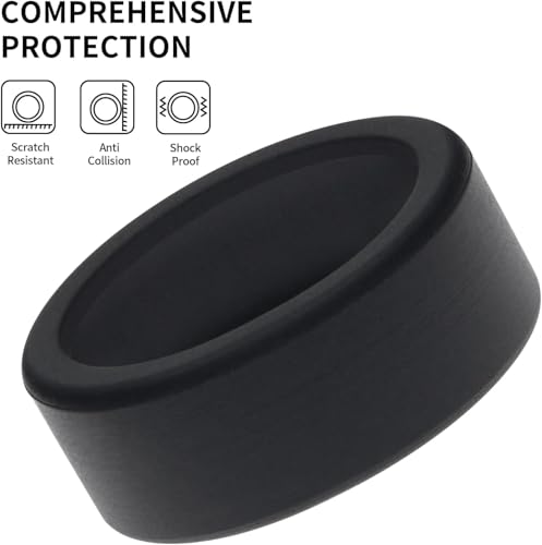 Image of Smart Ring Silicone Cover Compatible with Oura Ring Gen 3, Gabit Ring- Lightweight Silicone Smart Ring Protector, Skin Friendly Case for Working Out, (M for 11 /12 /13 /14) Black