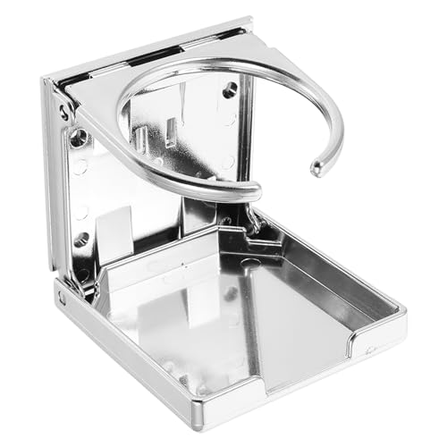 Portavasos plegable ajustable para vehículo color plata miniatura 1