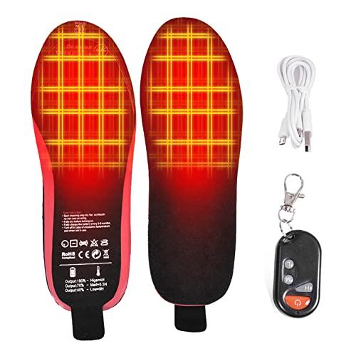 Holdes Plantillas Calentadoras Recargables | Calentadores de Pies Recargable 3 Niveles De Calefacción Control de Plantillas Eléctricas - Calentadores De Pies De Temperatura Ajustable