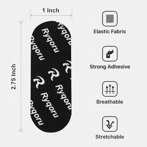 Ryqoru 40 PCS Bowling Thumb & Finger Tape, Fast Release Pre-Cut Insert Tape for Thumb Hole, Grip & Skin Protection, Breathable, No Residue, Black