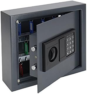 HMF 2030-11 Key Safe with Electronic Lock | 30 Hooks | 30 x 28 x 10 cm | Anthracite