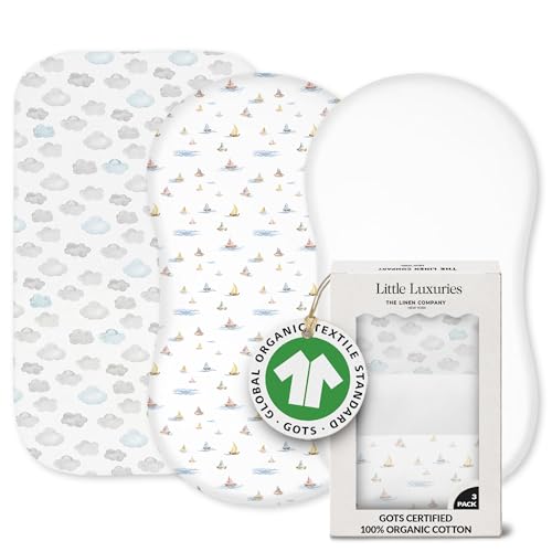 100% Organic Cotton Bassinet Sheets - Best for Angelbliss &