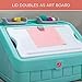 Step2 2-in-1 Toy Box & Art Lid, Kids Toy Storage Bin & Organizer, Easel & Chest in One, Made of Durable Plastic, For Toddlers 2+ Years Old, Mint
