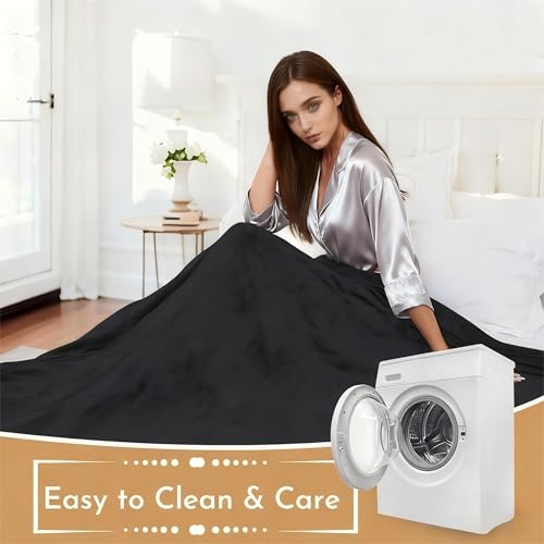 ONDAN Electric Heated Blanket Full Size 72"x84", Microplush Fast Heating for Winter Night Sleeping, 5 Heat Settings & 10 Hours Auto Off, Safe for Bedroom & Sofa Use, Machine Washable, Iron Grey — view 6