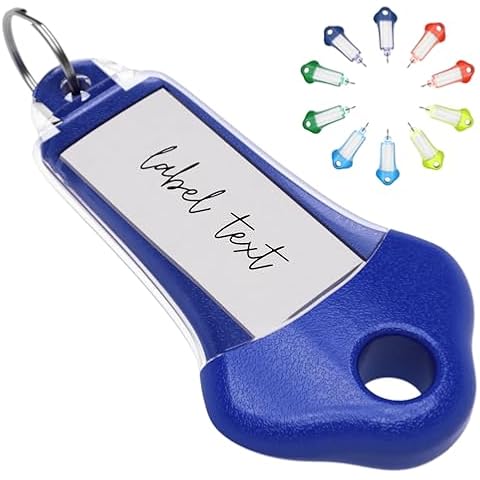 QUERGO Heavy Duty Key Tags with Labels Cover