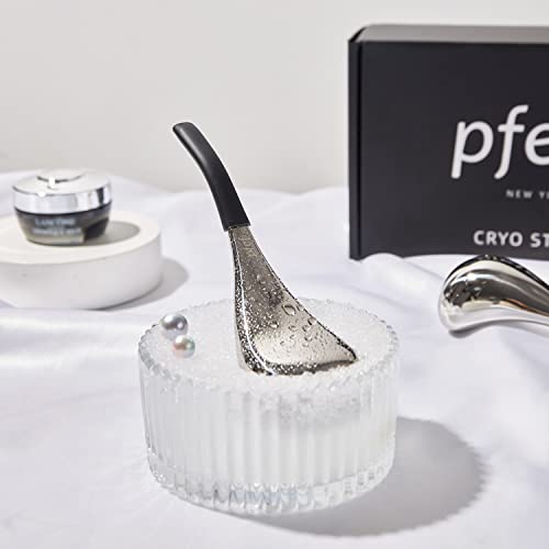 Pfefe Ice Globes Facial Skin Care Tools For Women Face Eyes, Stainless Steel Face Beauty Cryo Sticks For Girls Ladies, Esthetician Supplies Cooling Spa Globes Cold Roller With Storage Case #TOP5