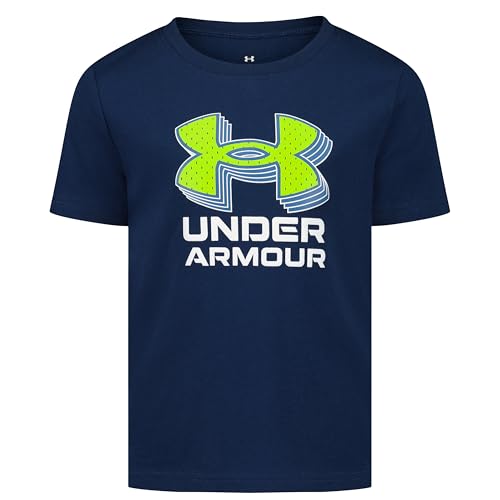 Image of Under Armour Boys' Short Sleeve Logo Graphic T-Shirt, Lightweight & Breathable, Relaxed Fit