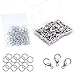 RUNCCI-YUN 130 pezzi Catenacci per Aragosta kit, Chiusure Lobster Claw in Acciaio Inox 304 Ganci per Braccialetti+ Anellini Aperti, per Gioielli Artigianali fai-da-te che Braccialetto Collana