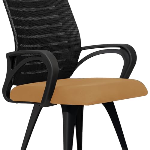 Image of ROSE Elite | 3 Years Brand Warranty | Ergonomic Office Chair, Study, WFH, Revolving, Rolling, Desk, Task, Laptop, Student Chair (Rust Seat & Black Back, Elite MB Reception)