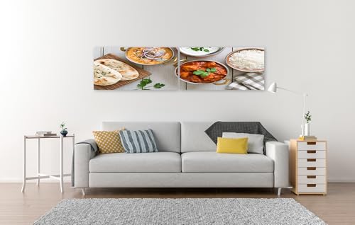 Tableau sur toile cuisine moderne curry indien 2 pièces