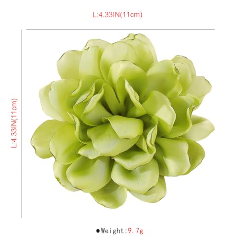 Image of Large Red Rose Flower Brooches Pins for Women Dainty Satin Fabric Brooches Big Camellia Flower Brooch Wedding Party Clothing Pin Accessory Jewelry