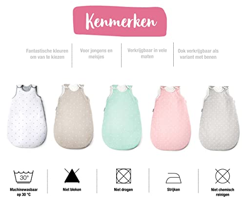 Ehrenkind Zomerslaapzak voor baby‘s, rond, gemaakt van biologisch katoen, geschikt voor de zomer, verkrijgbaar in verschillende maten, kleuren en patronen - Afbeelding 7