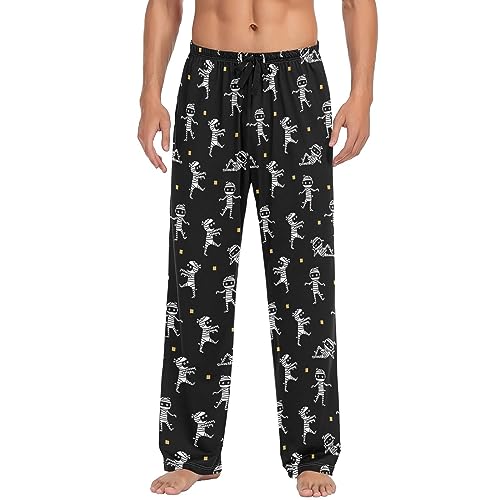 Men's Pajama Pants Super Soft Halloween Cute Mummy Sleep Lounge Pants Pjs Bottoms with Pockets