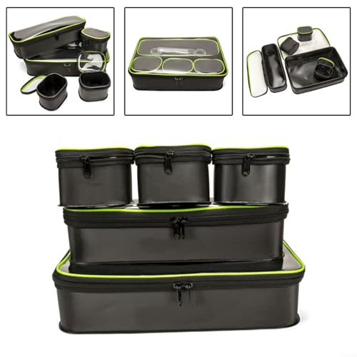 snowchecking 5-Piece EVA Fishing Tackle Box Set Waterproof Live Fish Bucket Carp Angling Gear Storage Bag Lure Organizer - Image 4