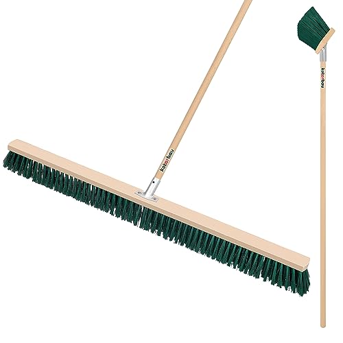 KOTARBAU® Escoba de Empuje para Interiores y Exteriores, 1000mm, Cepillo de cerdas duras, Escoba...