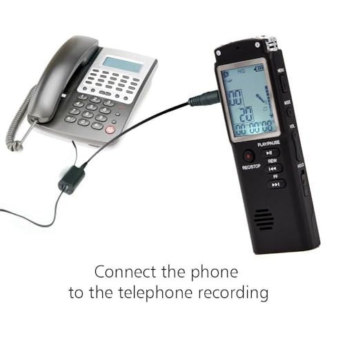 Image of 32GB Digital Voice Recorder with MP3 Player, Voice Activation, Telephone Recording, 13 Hours Battery Life, Microphone, for Meetings, Lectures & Interviews