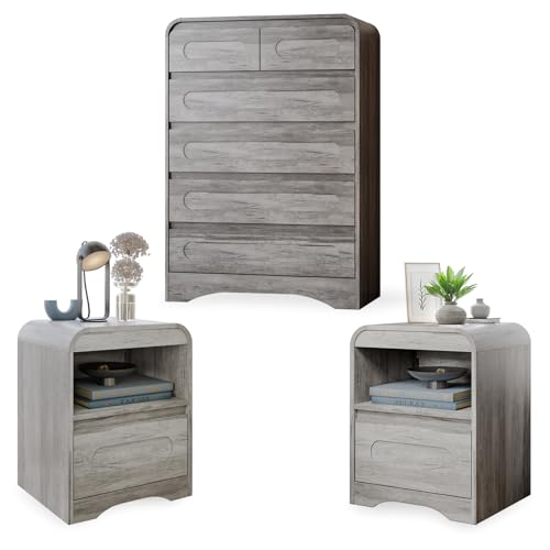 3 Piece Bedroom Set, Dresser and Nightstand Sets for Bedroom,