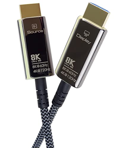PremiumCord 8K Ultra High Speed HDMI 2.1 Optical Active Fibre Optic Cable, 48 Gbps, HDMI 2.1, 3D, EDID, ARC, HDR - Image 3